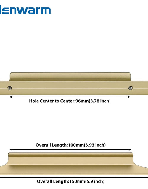 Load image into Gallery viewer, Gold Cabinet Pulls 10 Pack Drawer Pulls Hardware for Kitchen Cabinets LS7024BB96 3-3/4In Hole Centers Cabinet Handles Pulls for Dresser Drawers
