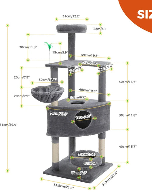 Load image into Gallery viewer, Domestic Delivery Multi-Level Cat Tree Tower Climb Furniture Scratching Post for Indoor House Pet Supplies Kitten Toy Cozy Condo
