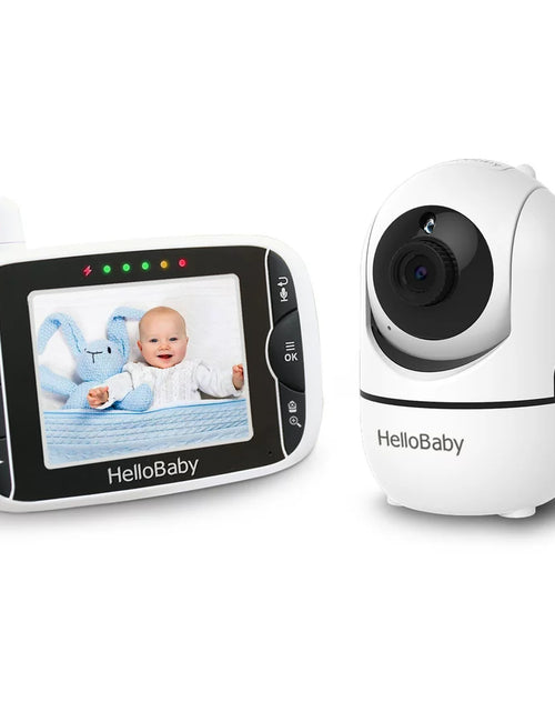 Load image into Gallery viewer, Baby Monitor with Remote Pan-Tilt-Zoom Camera, 3.2 Inch Video Baby Monitor HB65 with Camera and Audio, Night Vision, 2-Way Talk,Temperature Sensor, 960Ft Range
