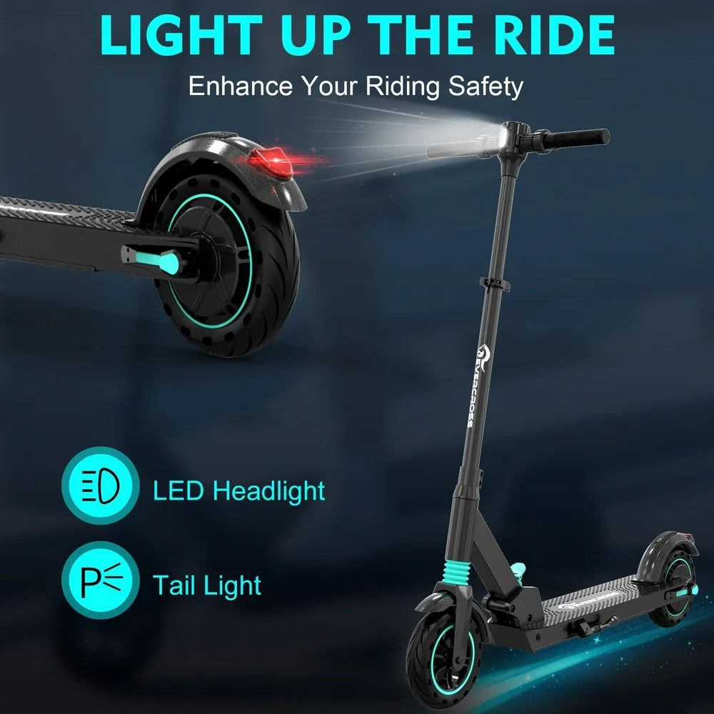 E8 Electric Scooter - 8" Tires, 350W Motor up to 15 MPH & 12 Miles, 3 Speed Modes Foldable Commuter Electric Scooter