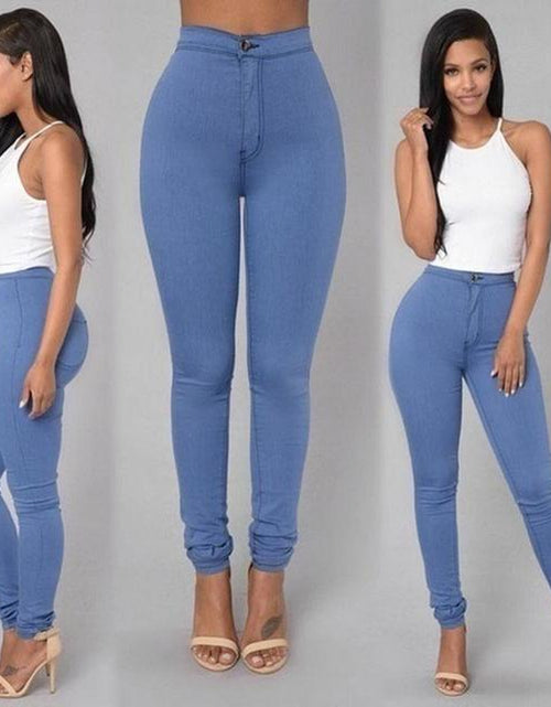 Load image into Gallery viewer, Hot Women Pencil Stretch Slim Denim Skinny Jeans Pants High Waist Jeans Trousers /
