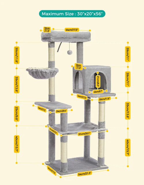 Load image into Gallery viewer, Domestic Delivery Multi-Level Cat Tree Tower Climb Furniture Scratching Post for Indoor House Pet Supplies Kitten Toy Cozy Condo
