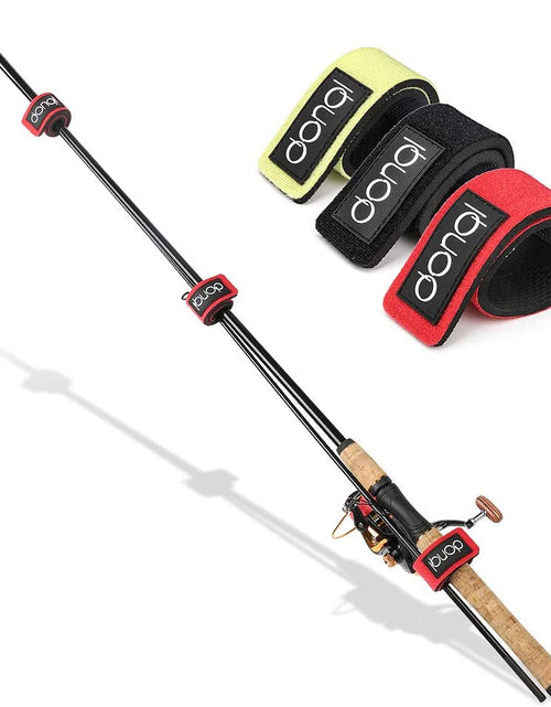 Load image into Gallery viewer, Fishing Belt Fishing Rod Ties Stretchy Rod Straps Fishing Rod Belt Holders for Casting Rods (3Colors,6Pcs)
