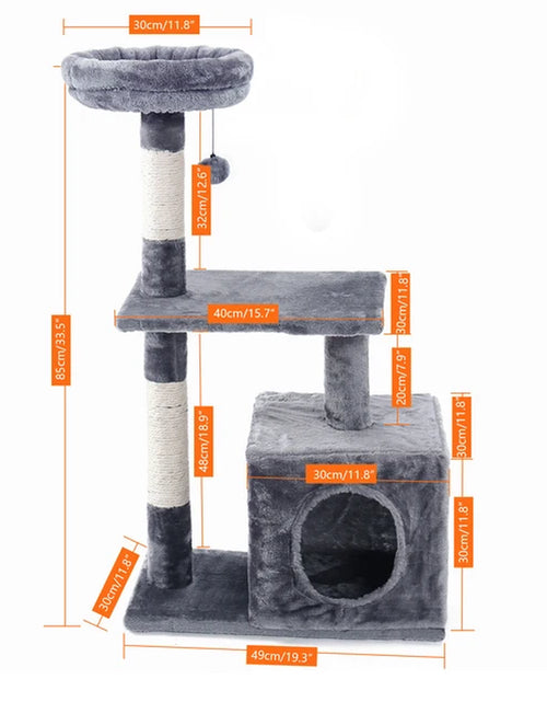 Load image into Gallery viewer, Domestic Delivery Multi-Level Cat Tree Tower Climb Furniture Scratching Post for Indoor House Pet Supplies Kitten Toy Cozy Condo
