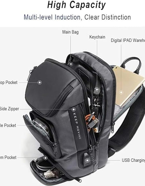 Load image into Gallery viewer, Sling Backpack Sling Bag Crossbody Backpack Shoulder Casual Daypack Rucksack for Men
