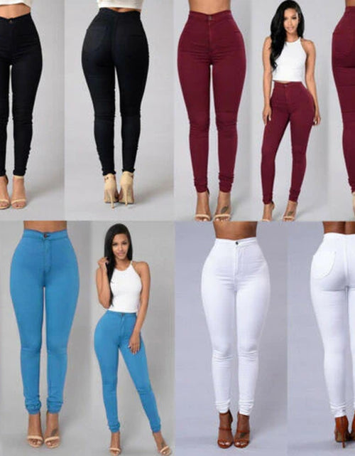 Load image into Gallery viewer, Hot Women Pencil Stretch Slim Denim Skinny Jeans Pants High Waist Jeans Trousers /
