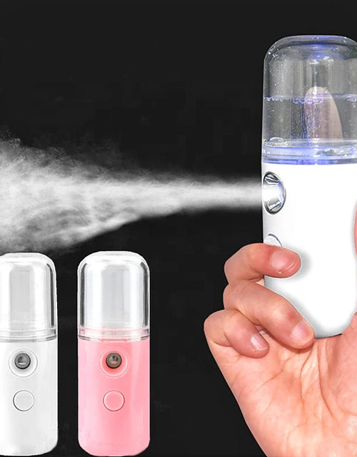 Load image into Gallery viewer, 30Ml Mini Humidifier Portable Rechargeable Small Wireless Nano Personal Face Sprayer Cool Mist Maker Fogger Humidifier
