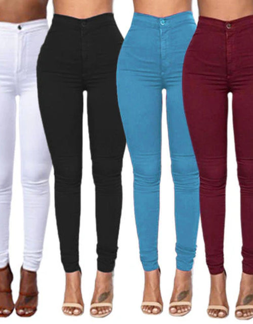 Load image into Gallery viewer, Hot Women Pencil Stretch Slim Denim Skinny Jeans Pants High Waist Jeans Trousers /
