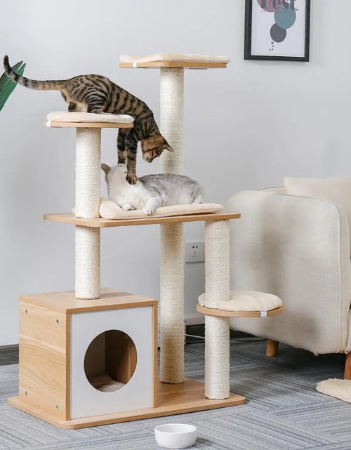 Load image into Gallery viewer, Pet Cat Tree House 7 Kinds House with Hanging Ball Cat Condo Climbing Frame Furniture Scratchers Post for Kitten Cat Playing Toy
