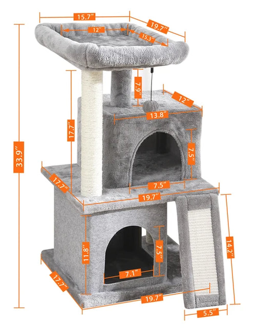 Load image into Gallery viewer, Domestic Delivery Multi-Level Cat Tree Tower Climb Furniture Scratching Post for Indoor House Pet Supplies Kitten Toy Cozy Condo
