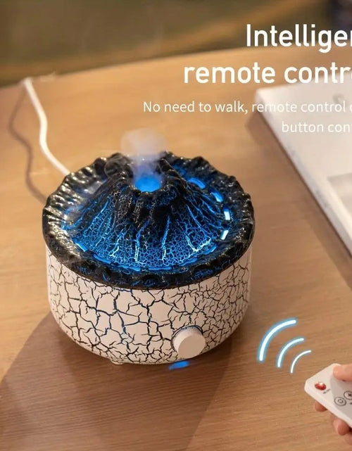 Load image into Gallery viewer, Diffuser Humidifier with 3D Flame and Volcano Effect,560Ml Aroma Essential Oil Diffuser with Remote Control,White
