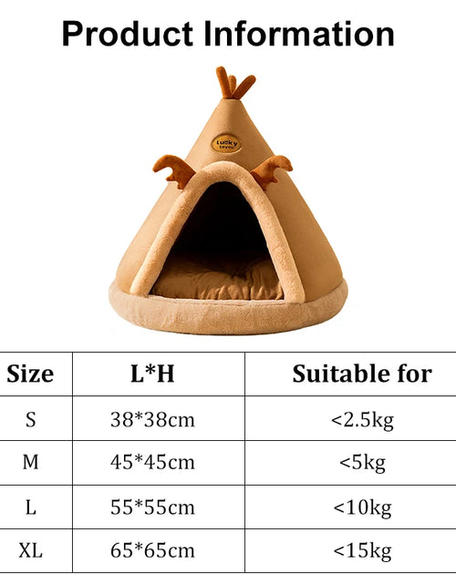 Load image into Gallery viewer, Warm Winter Pet Tent House Cat Bed Cat Dog House Deep Sleep for Puppy Cat Indoor Outdoor Tent with Cushion Pet Supplies 2023 New
