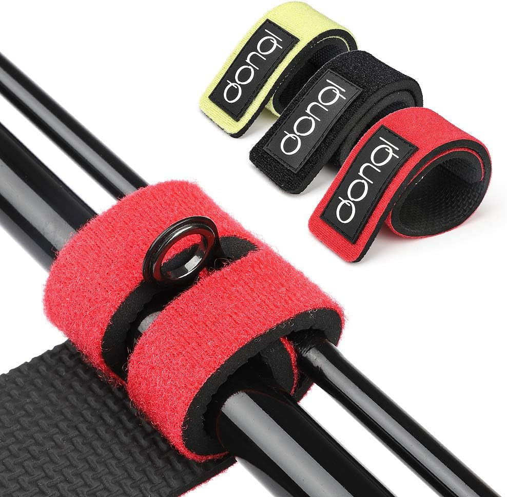 Fishing Belt Fishing Rod Ties Stretchy Rod Straps Fishing Rod Belt Holders for Casting Rods (3Colors,6Pcs)