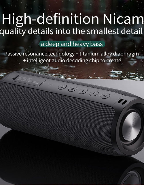 Load image into Gallery viewer, Waterproof Bluetooth Speaker, Portable Outdoor Wireless Speaker with Loud Stereo Sound, 30H Playtime,Black
