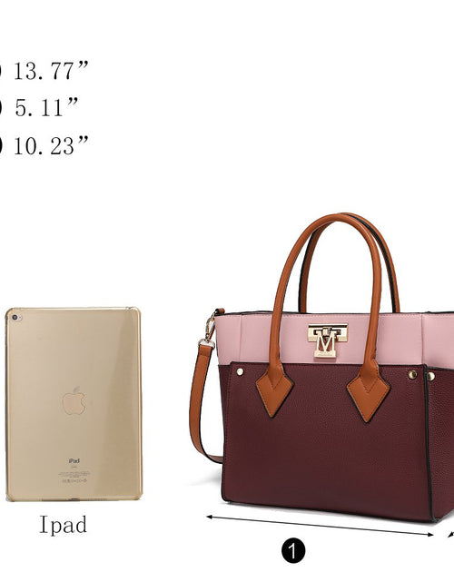 Load image into Gallery viewer, Brynlee Women&#39;S Tote Bag &amp; Wristlet Wallet, Crossbody Purse Handbag 2 Pcs by Mia K - Cognac
